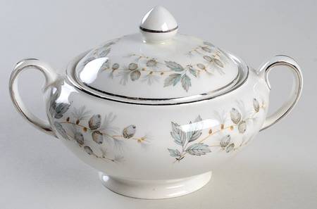 Sylvan (Platinum Trim, Smooth) Sugar Bowl & Lid