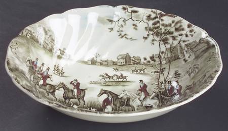 Tally Ho 9" Oval Vegetable Bowl by Johnson Brothers