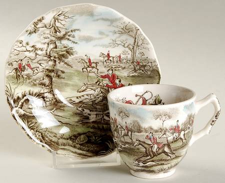 Tally Ho Flat Demitasse Cup & Saucer Set