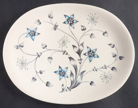Titania Blue 14" Oval Serving Platter