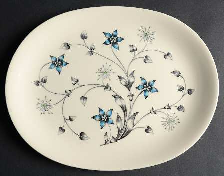 Titania Blue 12" Oval Serving Platter