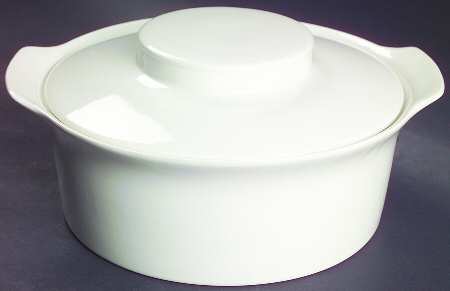 Tivoli White Round Covered Vegetable