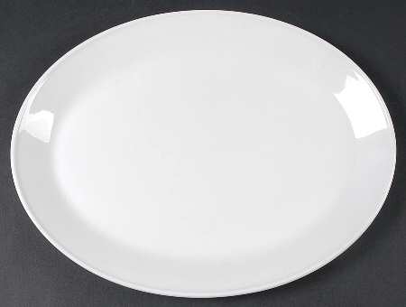 Tivoli White 12" Oval Serving Platter