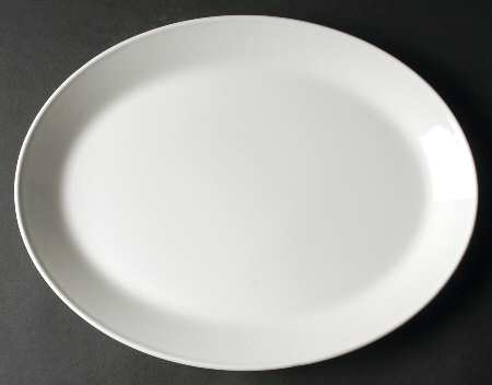 Tivoli White 14" Oval Serving Platter