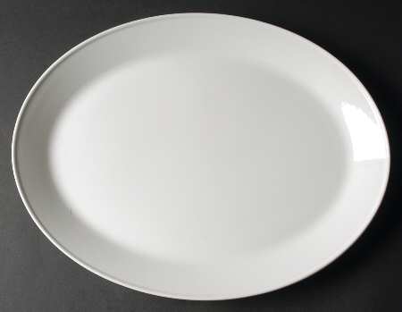 Tivoli White 15" Oval Serving Platter