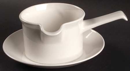 Tivoli White Gravy Boat & Underplate by Johnson Brothers