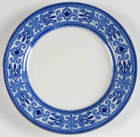 The Trieste (Flow Blue, Gold Trim) Salad Plate