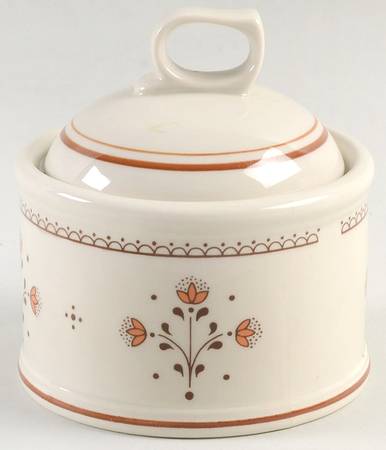 Tudor Flowers Sugar Bowl & Lid