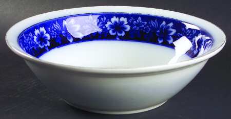 Turin Blue (Flow Blue) 9" Round Vegetable Bowl