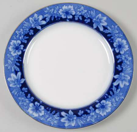 Turin Blue (Flow Blue) Luncheon Plate