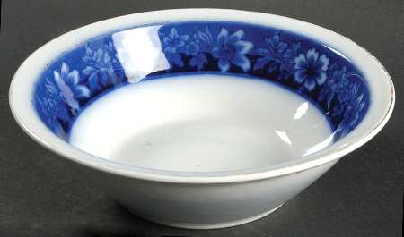 Turin Blue (Flow Blue) 8" Round Vegetable Bowl