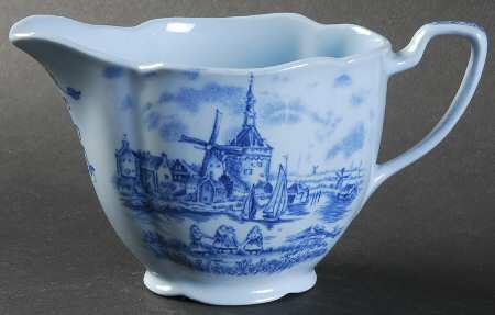 Tulip Time Blue (Blue Background) Creamer