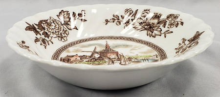 Tulip Time Brown Multicolor Fruit/Dessert (Sauce) Bowl