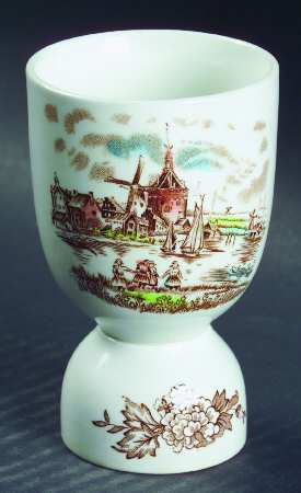 Tulip Time Brown Multicolor Double Egg Cup
