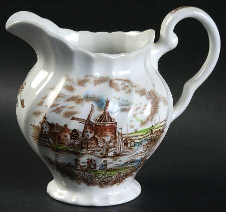 Tulip Time Brown Multicolor Creamer