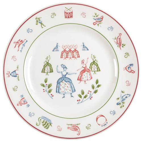 Twelve Days of Christmas Salad Plate