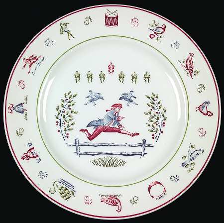 Twelve Days of Christmas Salad Plate