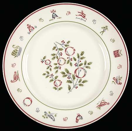 Twelve Days of Christmas Dinner Plate