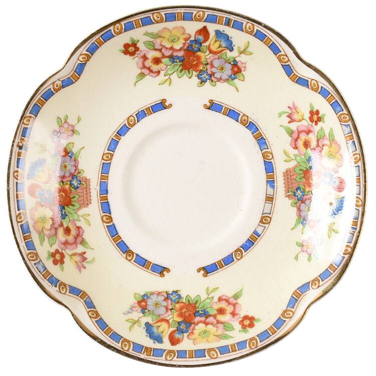 Victoria (Floral Basket) Saucer for Demitasse Cup