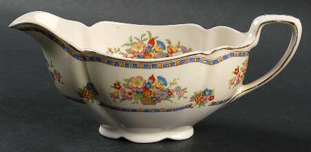 Victoria (Floral Basket) Gravy Boat