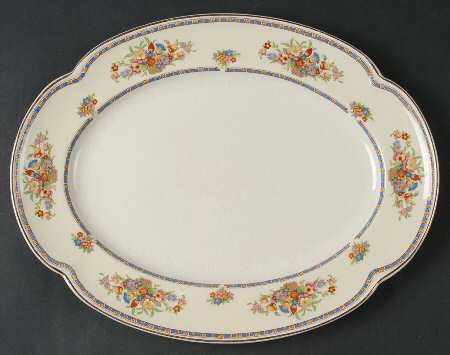 Victoria (Floral Basket) 12" Oval Serving Platter