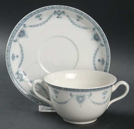 The Villiers Flat Bouillon Cup & Saucer