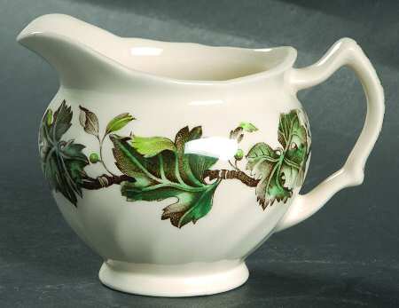 Vintage Cream (Green Ivy & Berries) Creamer