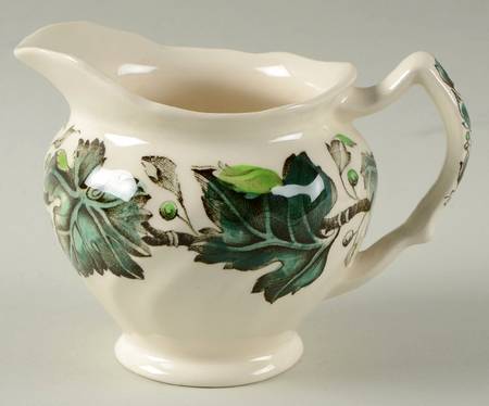Vintage Cream (Green Ivy & Berries) Mini Creamer