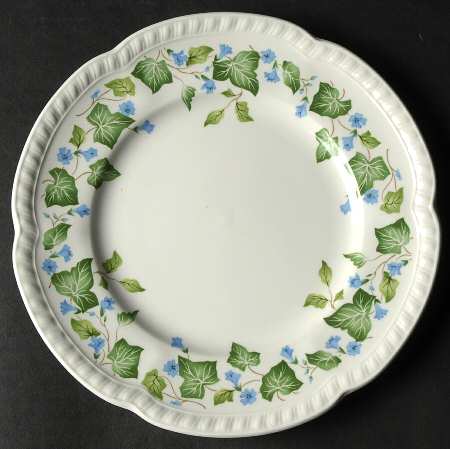 Vintage (Newer, Green Ivy, Blue Flowers) Salad Plate