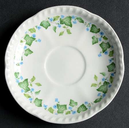 Vintage (Newer, Green Ivy, Blue Flowers) Saucer