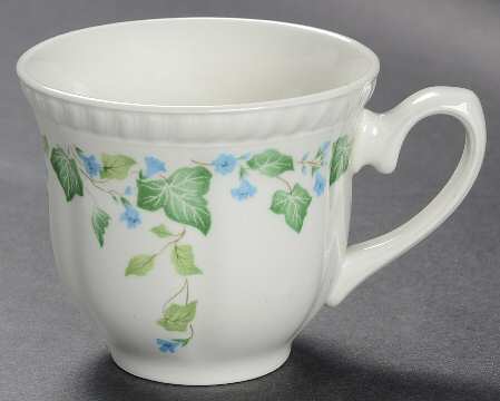 Vintage (Newer, Green Ivy, Blue Flowers) Flat Cup