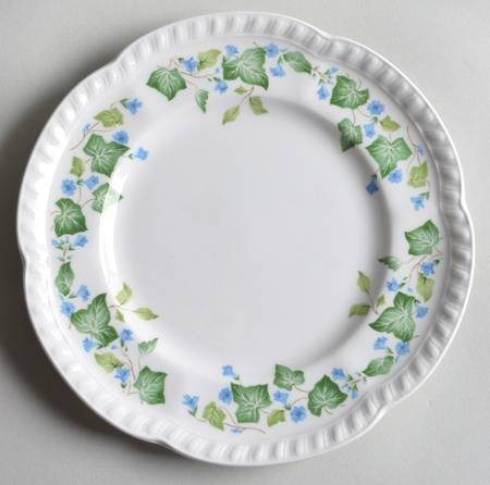 Vintage (Newer, Green Ivy, Blue Flowers) Bread & Butter Plate