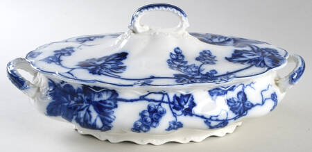 Warwick (Flow Blue) Oval Covered Vegetable