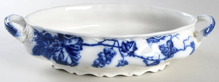 Warwick (Flow Blue) Oval Vegetable No Lid