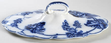 Warwick (Flow Blue) Lid for Oval Vegetable