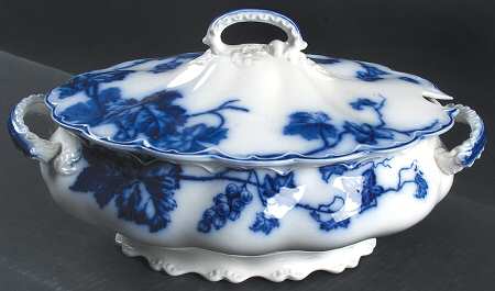 Warwick (Flow Blue) Tureen &  Lid