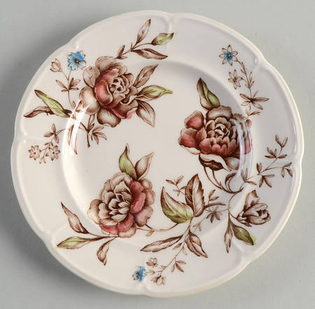 Warwick Brown Multicolor Bread & Butter Plate