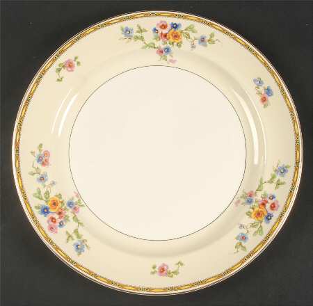 Watteau (Yellow Ovals Border) 12" Chop Plate (Round Platter)