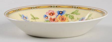 Watteau (Yellow Ovals Border) Fruit/Dessert (Sauce) Bowl