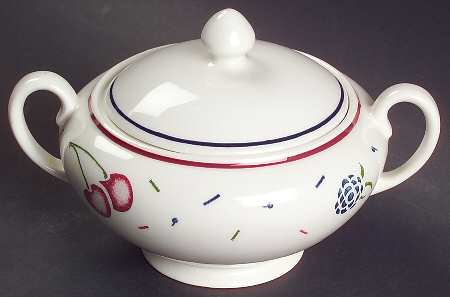 Wild Cherries Sugar Bowl & Lid