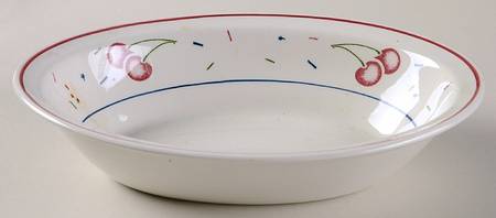 Wild Cherries 9" Oval Vegetable Bowl