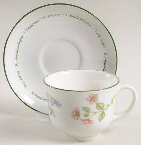 Wild Flowers Footed Cup & Saucer Set