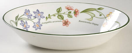 Wild Flowers 9" Oval Vegetable Bowl
