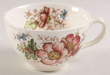 Windsor Flowers Brown Multicolor Flat Cup