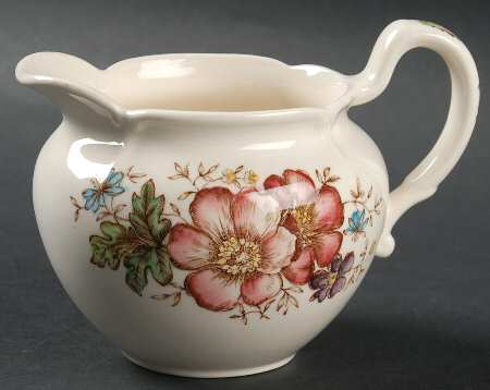 Windsor Flowers Brown Multicolor Creamer