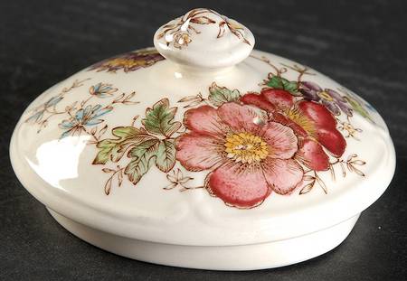 Windsor Flowers Brown Multicolor Lid for Teapot