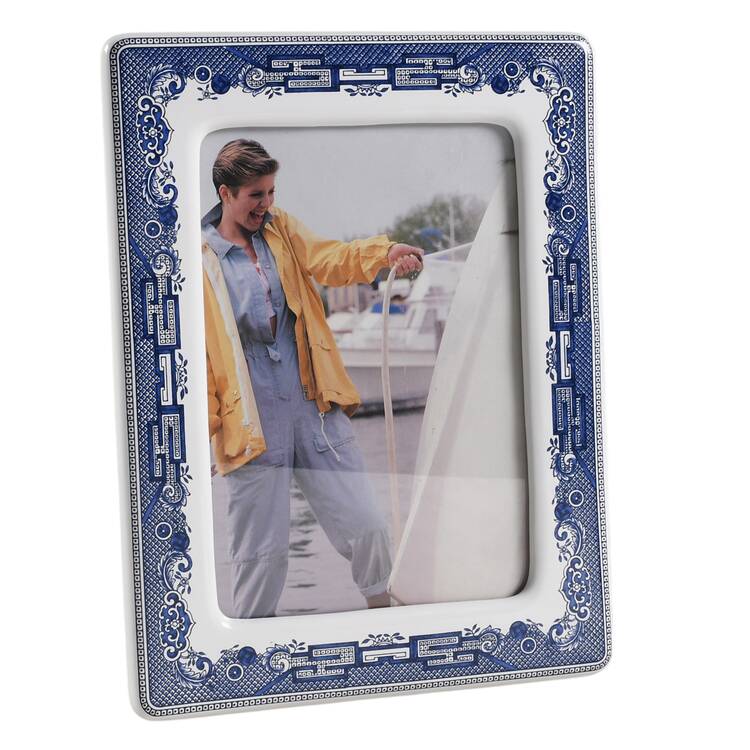 Willow Blue (Made in England, Earthenware, Newer) 10" Picture Frame