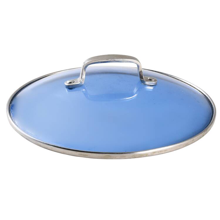 Willow Blue (Made in England, Earthenware, Newer) Lid for 3 Quart Metal Stew Pot
