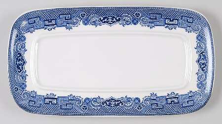 Willow Blue (Made in England, Earthenware, Newer) 1/4 Lb Butter No Lid