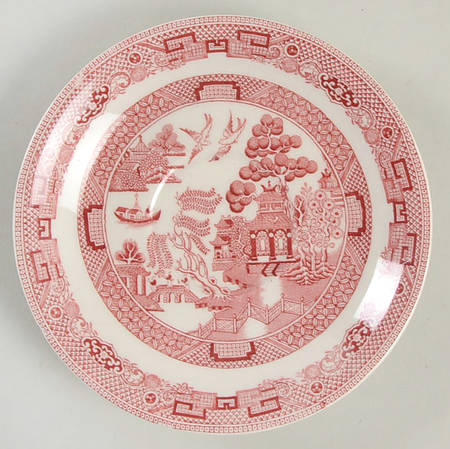 Willow Pink Red Saucer for Oversized Cup
